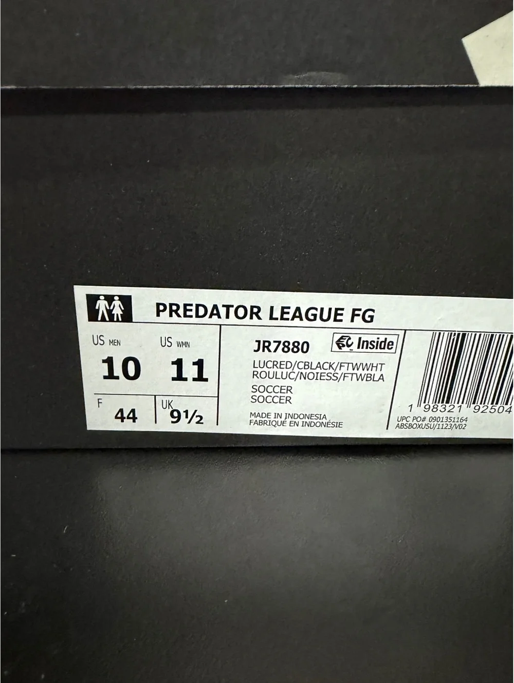 Size 10 - Adidas Predator League FG Soccer Cleat “Born for Goals Pack”